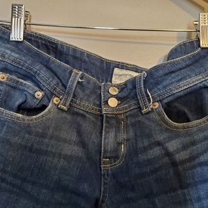 Aeropostale Blue Denim Hailey Flare Pants - Size 3/4